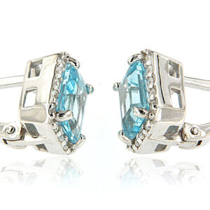 Blue Topaz/Amethyst Earrings