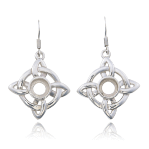 Sterling Silver Earring Setting 8mm Rnd