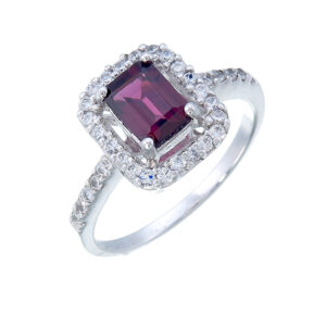Rhodolite Garnet 7×5 Ring