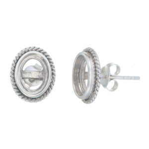 Sterling Silver Studs Round 8 mm