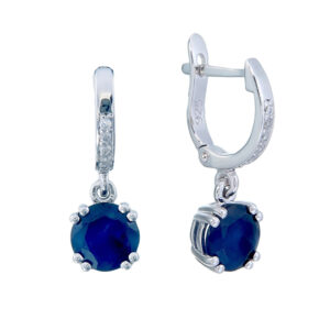 Beautiful Blue Sapphire (diffused) earrings set in fine sterling 925
