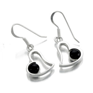Heart Earrings Round