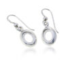 Silver Earrings Ov 10×8 mm