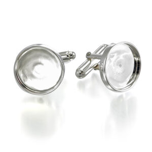 Cuff link Mounts 12 mm Sterling Silver 925