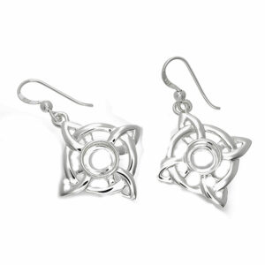 Sterling Silver Earring Setting 8mm Rnd