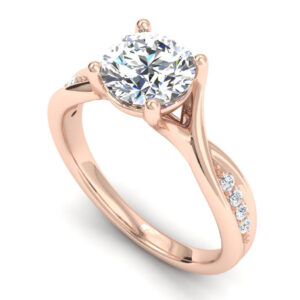 Ring Round Prong Setting Gold