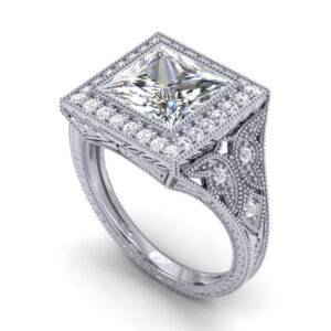 Ring Square cut bezel setting