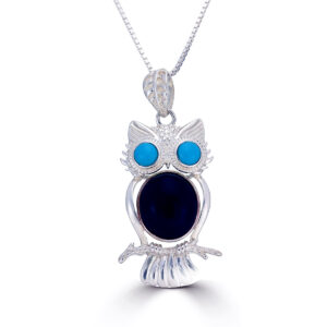 Black Onyx Owl Pendant