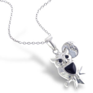Owl and Moon Pendant