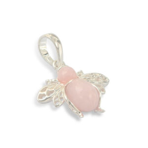 Pendant Bee Pink Opal Onyx