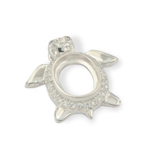 Pendant Turtle CZ Setting