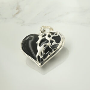 Onyx Heart Pendant