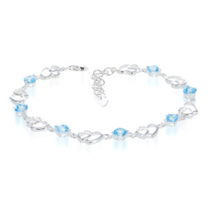 Blue Topaz Heart Bracelet
