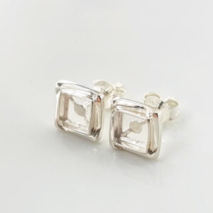 Square Stud Earring Setting
