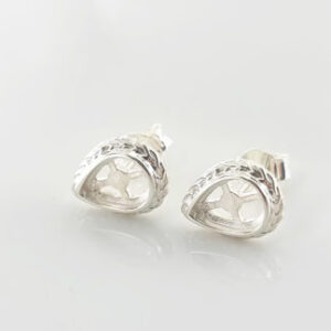 Pear Rope Edge Earring Studs