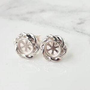 Flower CZ Stud Settings