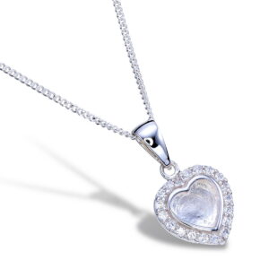 Heart CZ Pendant Setting Closed Back