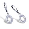 Oval CZ Earring Setting