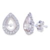 Pear CZ Stud Earring Setting
