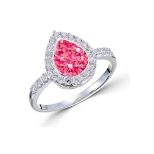 Pear-Ring-Setting pink ashes resin