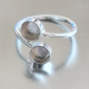Double round ring setting