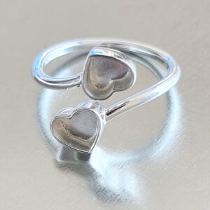 Double Heart Ring Setting