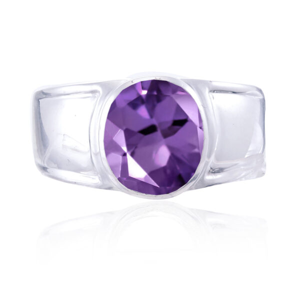 Men's round ring setting