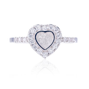 Heart ring setting CZ CB