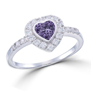Heart ring setting CZ CB
