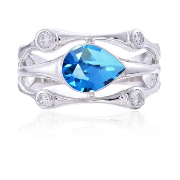 Pear ring setting with CZ