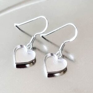 Heart earrings 10x10 mm