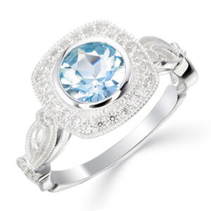 Blue Topaz CZ Ring