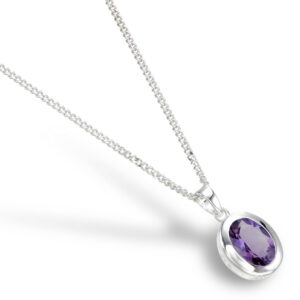 Amethyst Oval Pendant