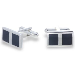 Cuff Links Double Rectangle Setting