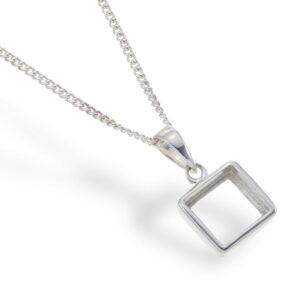 Square pendant setting 7x7 mm